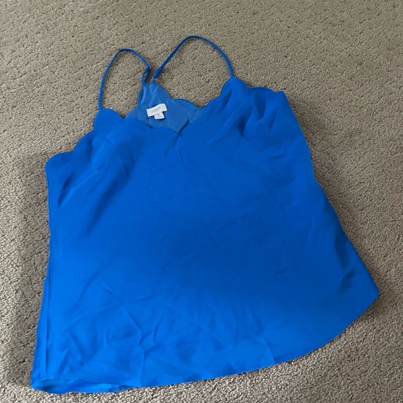 J. Crew Scalloped Carrie Cami Size 8 Bin 304 - Picture 1 of 9